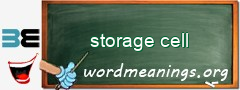 WordMeaning blackboard for storage cell